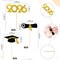 48Pcs Class of 2026 Graduation Cupcake Toppers - Pre-Assembled Black and Gold Food Picks - Glitter Grad Cap, Diploma & 2026 Dessert Decorations for High School and College Parties